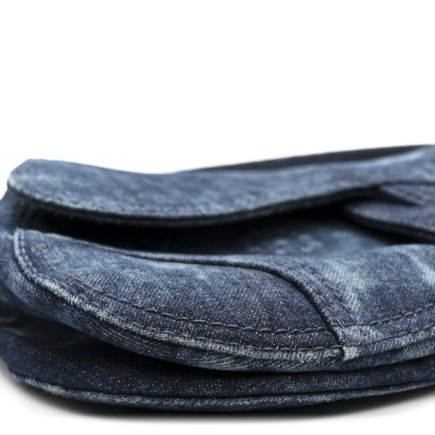 Denim Tie Dye Saddle Bag Blue
