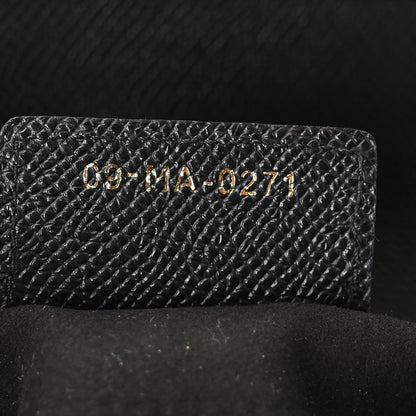 Grained Calfskin Saddle Bag Black