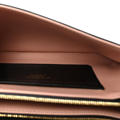Lambskin Embossed Monogram Pochette Coussin Black