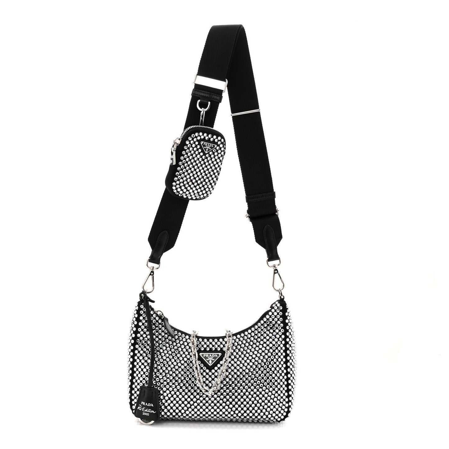 Satin Crystal Re-Edition 2005 Shoulder Bag Cristal