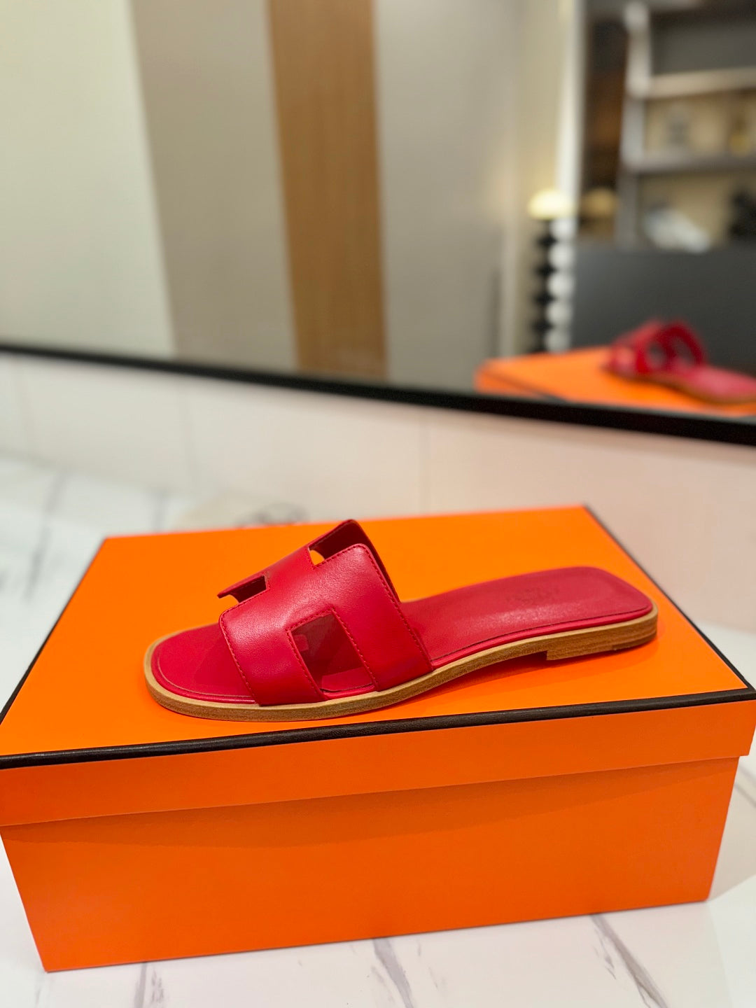 HM Oran Sandal Red Cowhide 294856