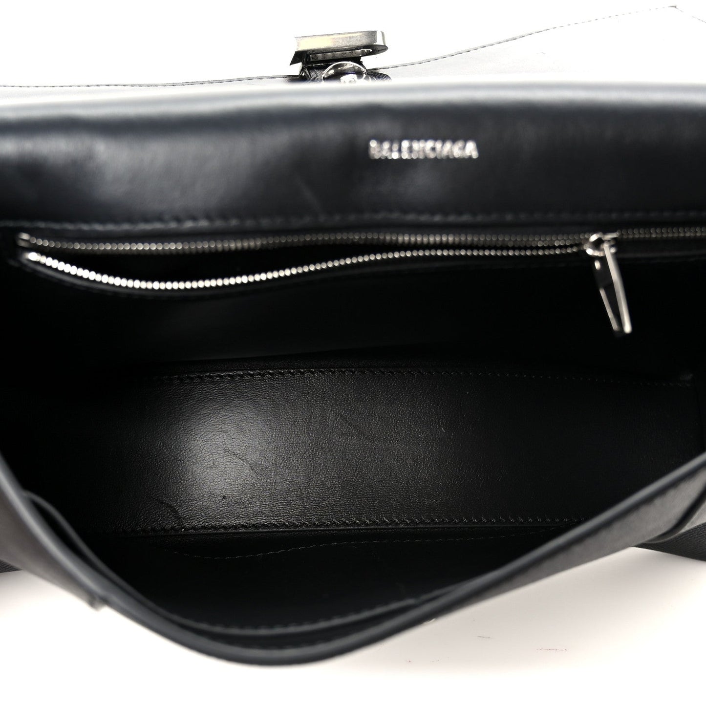 Semi Matte Soft Textured Calfskin Downtown Shoulder Bag Black