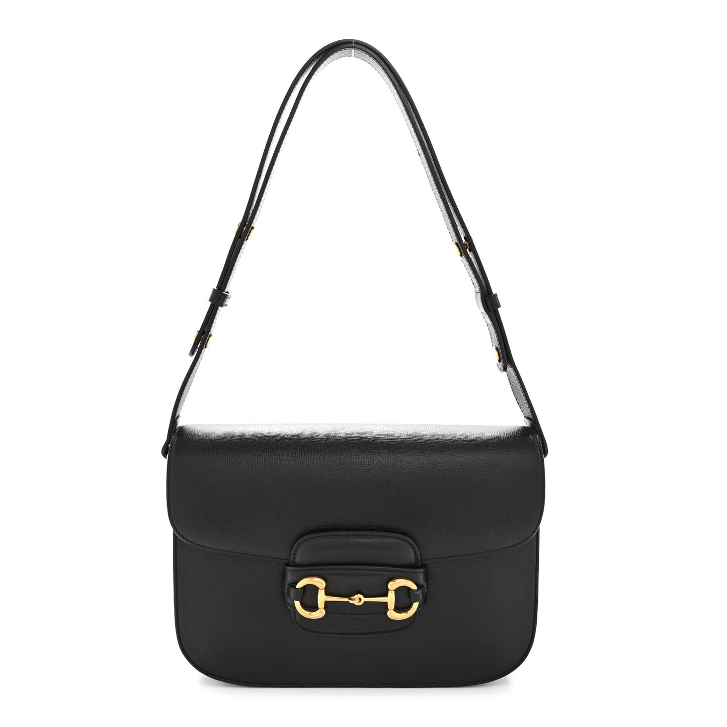 Azalea Calfskin Horsebit 1955 Shoulder Bag Black