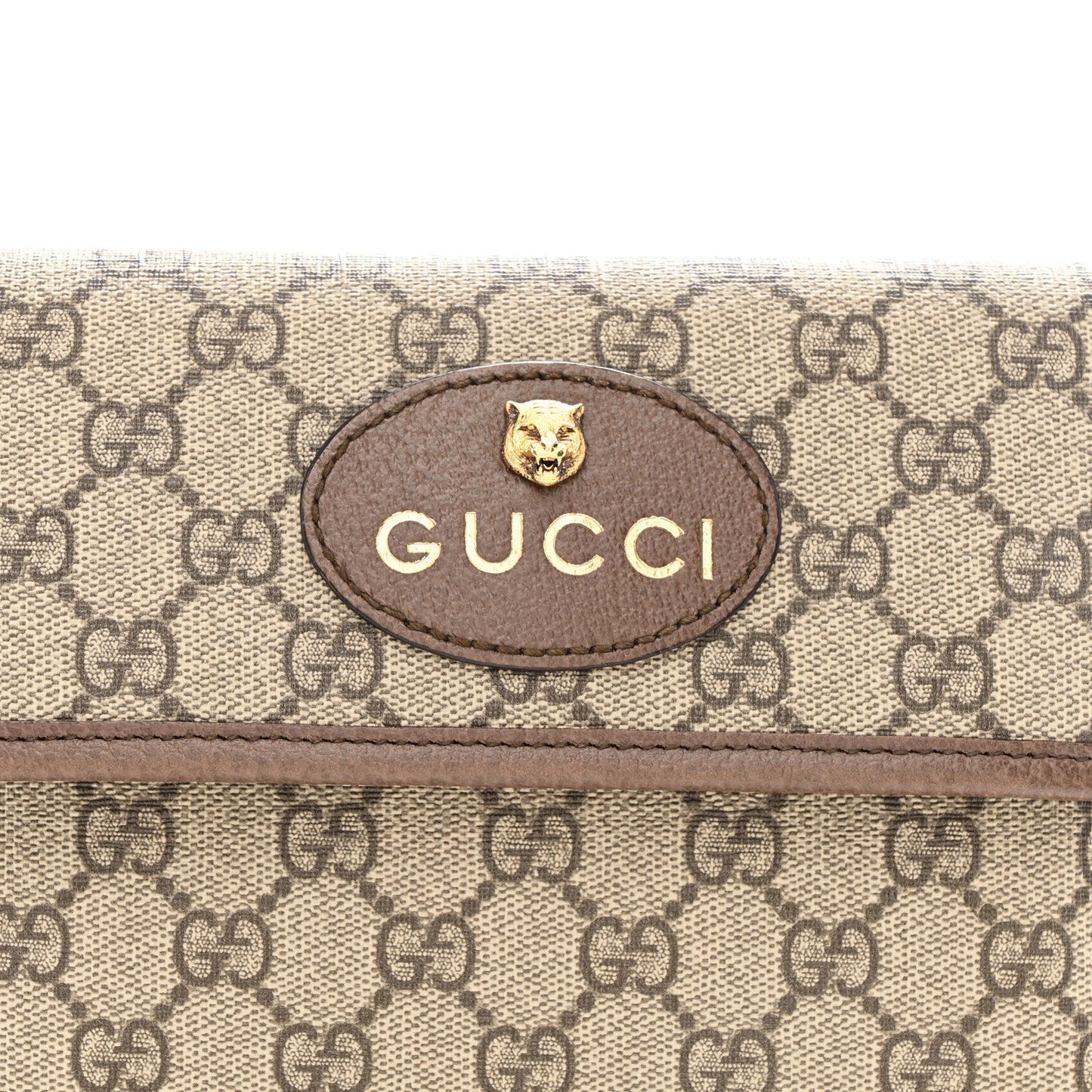 GG Supreme Monogram Neo Vintage Web Belt Bag Brown