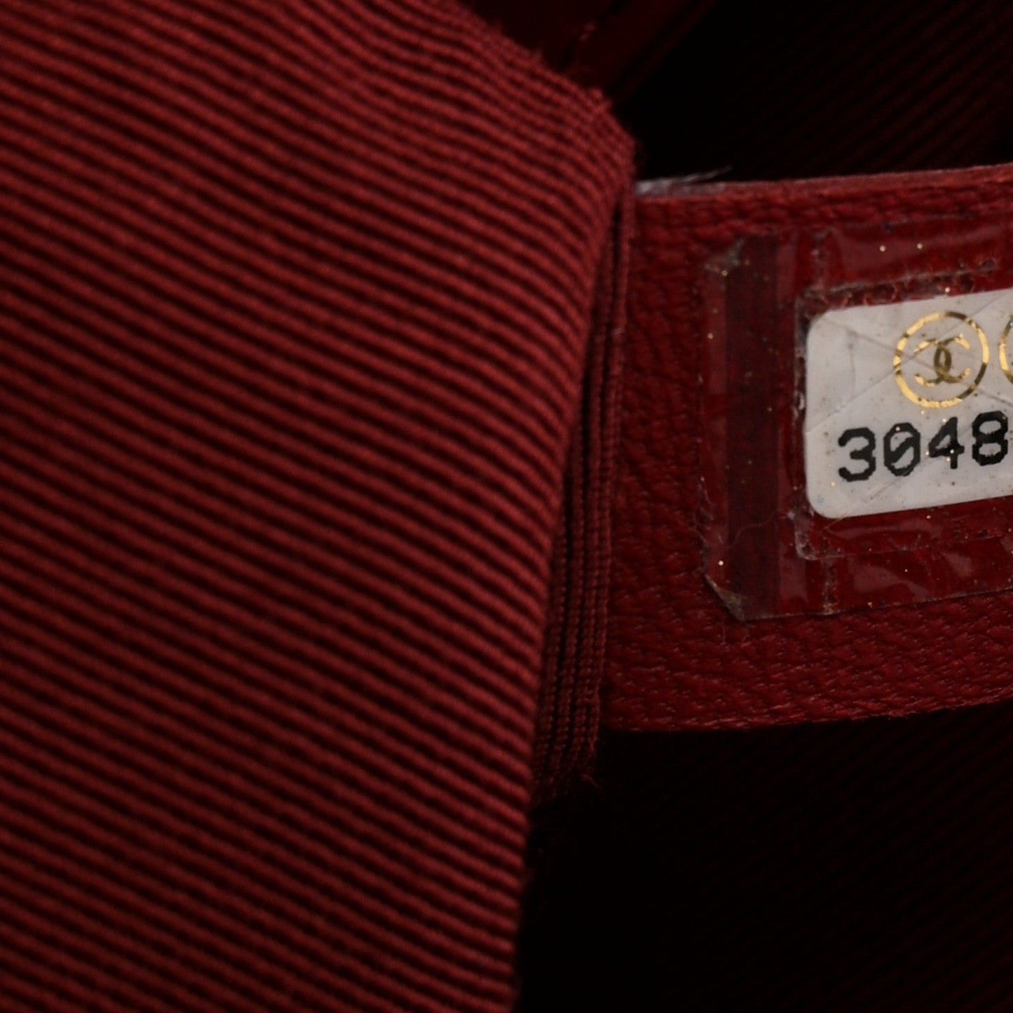 Shiny Aged Calfskin Shopping Bag Red