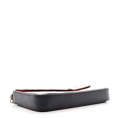 Empreinte Pochette Felicie Chain Wallet Marine Rouge