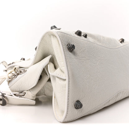 Agneau Arena Small Neo Cagole City Handbag Optic White