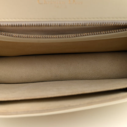Lambskin Studded Small Diorama Flap Bag Latte