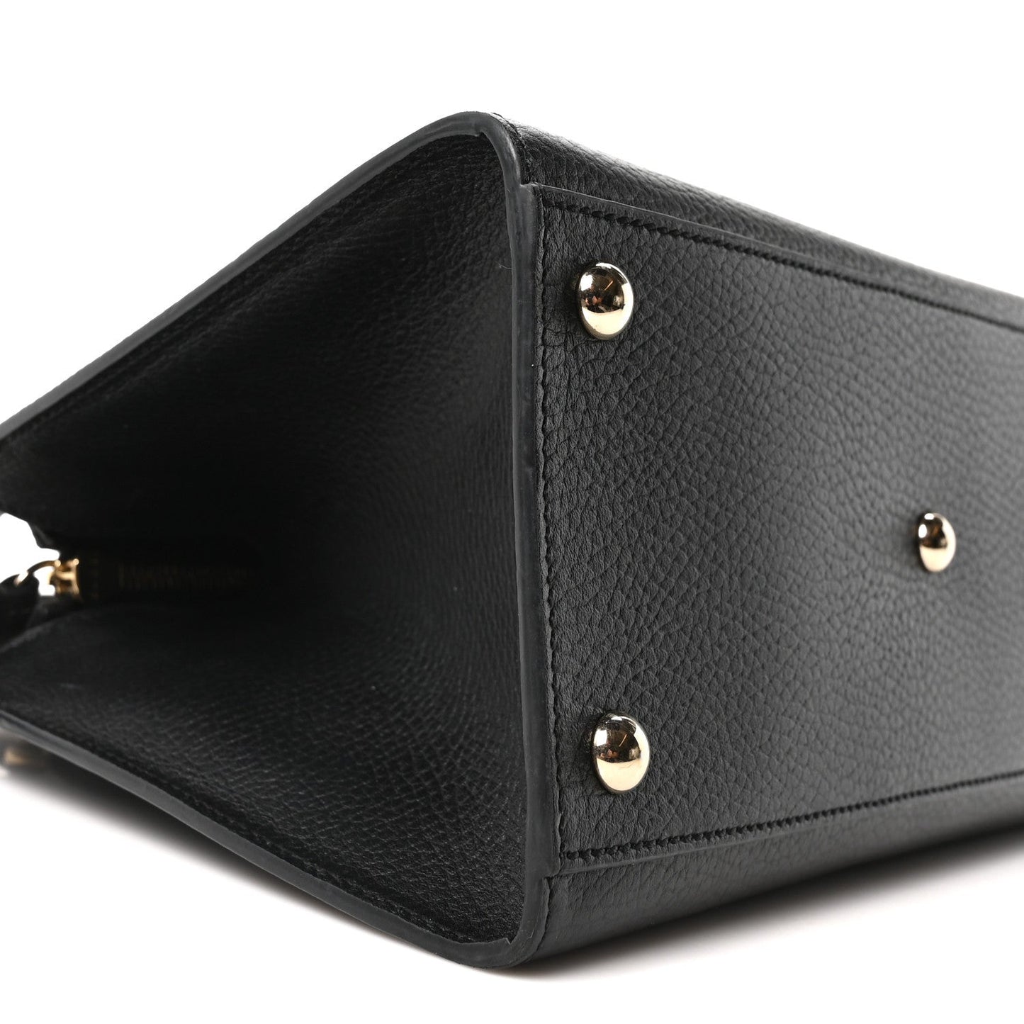 Dollar Calfskin Medium Soho Top Handle Satchel Black
