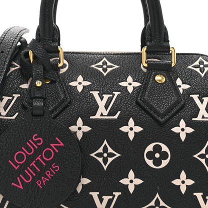 Empreinte Monogram Spring in the City Speedy Bandouliere 20 Black White Pink