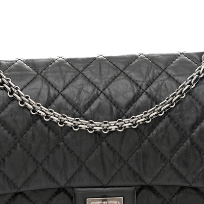 Aged Calfskin Quilted 2.55 Reissue 226 Flap Black