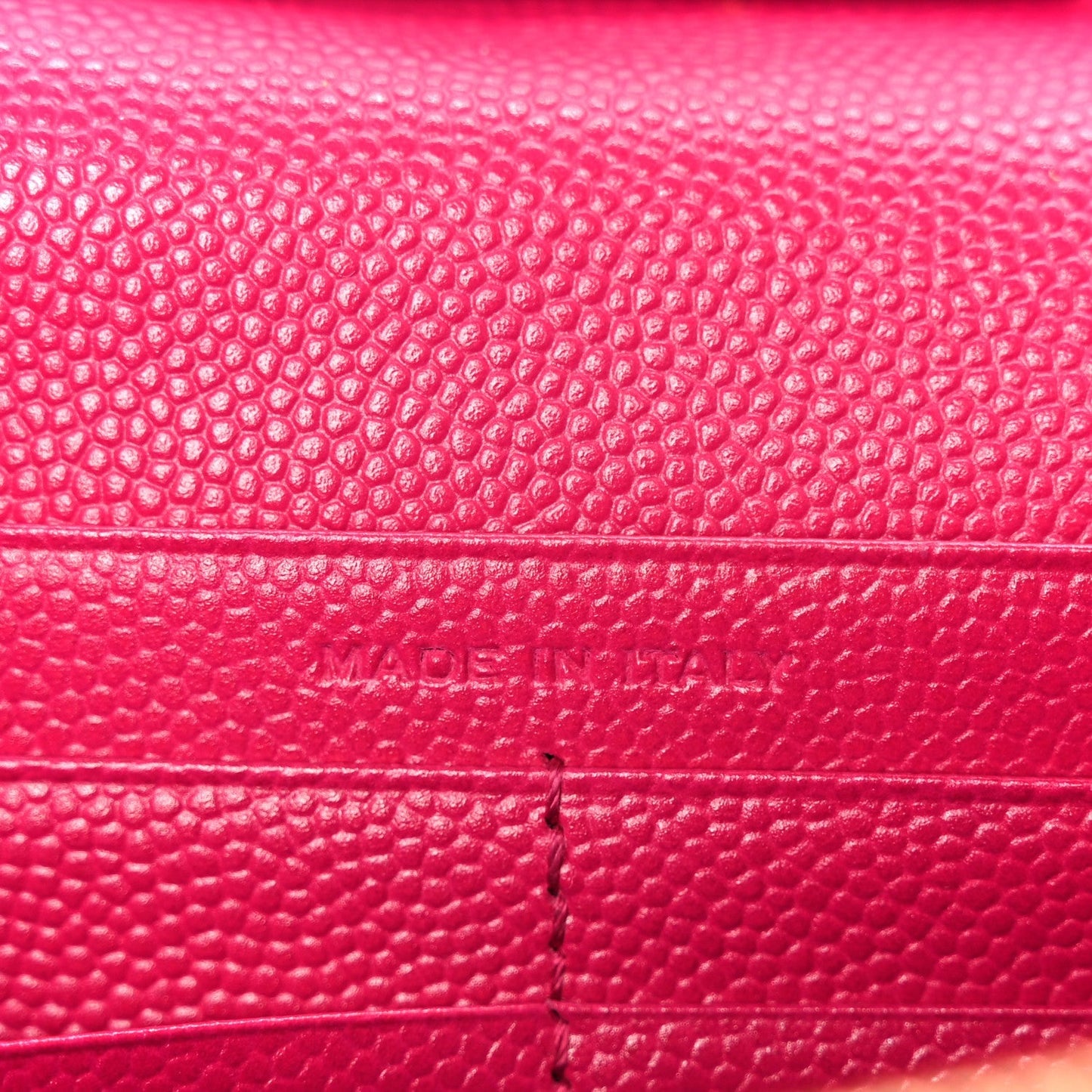 Grain De Poudre Matelasse Chevron Monogram Chain Wallet Bubblegum
