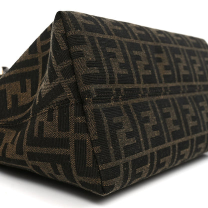Vitello Grace Jacquard FF Medium By The Way Boston Bag Tobacco Moro Ebano