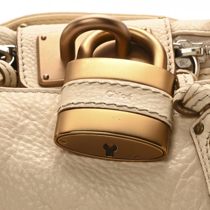 Calfskin Medium Paddington Satchel Ivory