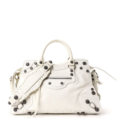 Agneau Arena Neo Cagole City Handbag Optic White
