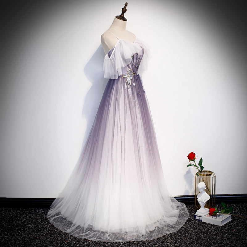 Stylish tulle long prom dress evening dress s100