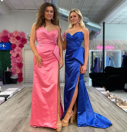 PM494,Cute Mermaid Prom Dresses, Bowknot Open Back Evening Prom Dress