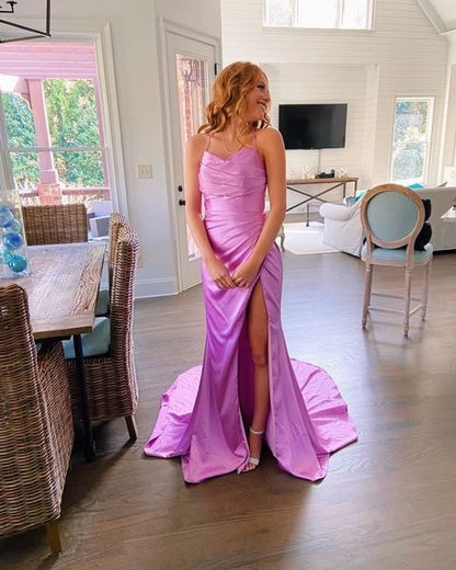Charming Mermaid Long Prom Dresses with Train,Pageant Dress Y1520