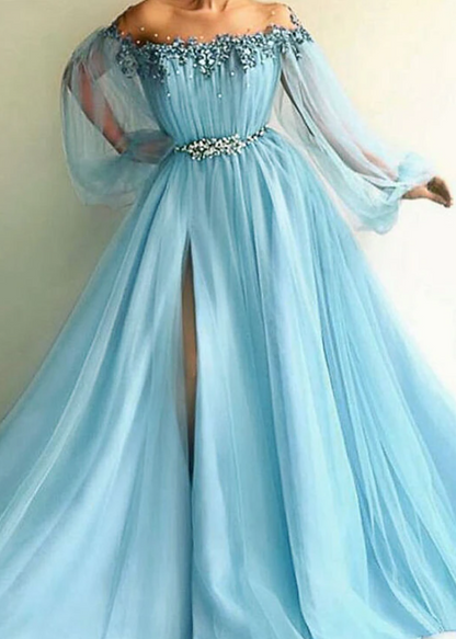Blue/Green New Fashion Prom Dresses Prom Gowns