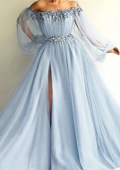 Blue/Green New Fashion Prom Dresses Prom Gowns