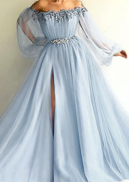 Blue/Green New Fashion Prom Dresses Prom Gowns
