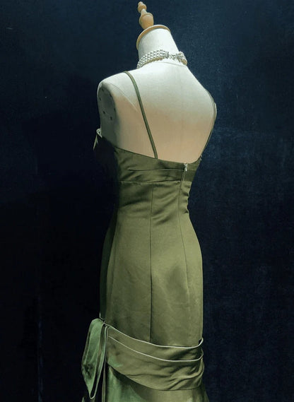 Best Green Prom Dresses Mermaid Strapless Long Birthday Gala Gown