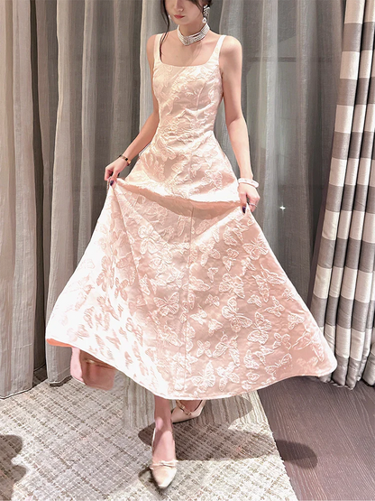 Retro butterfly embroidered dress birthday party dress      S6154