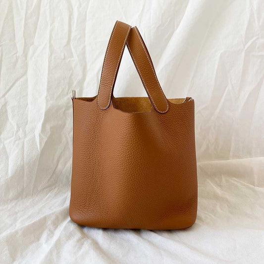 Hermès Picotin Lock 22 Gold Taurillon Clemence PHW