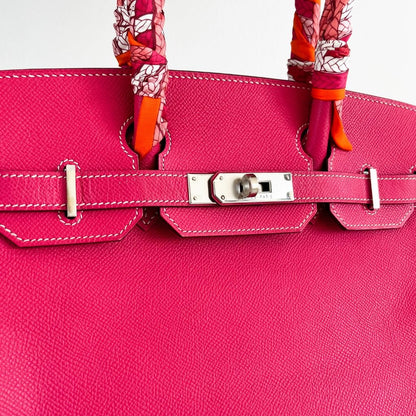 Hermes Rose Tyrien Epsom Leather Birkin 30 Bag