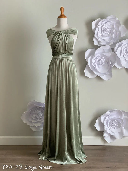 omberprom Elegant Velvet Dress Ruched Formal Dress for Wedding Guest Dresses