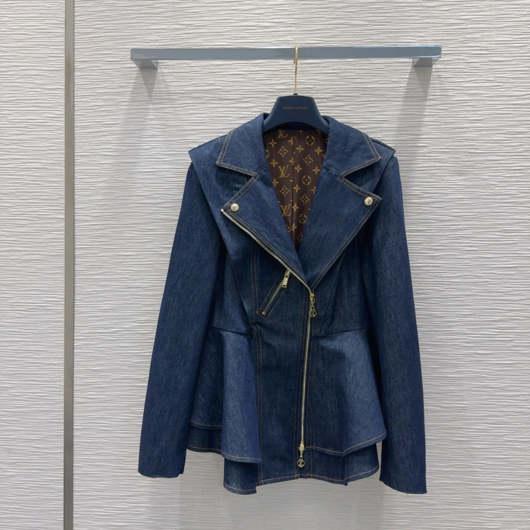 LV 25 Denim Dress Blue Cotton