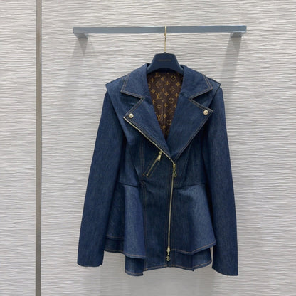 LV 25 Denim Dress Blue Cotton