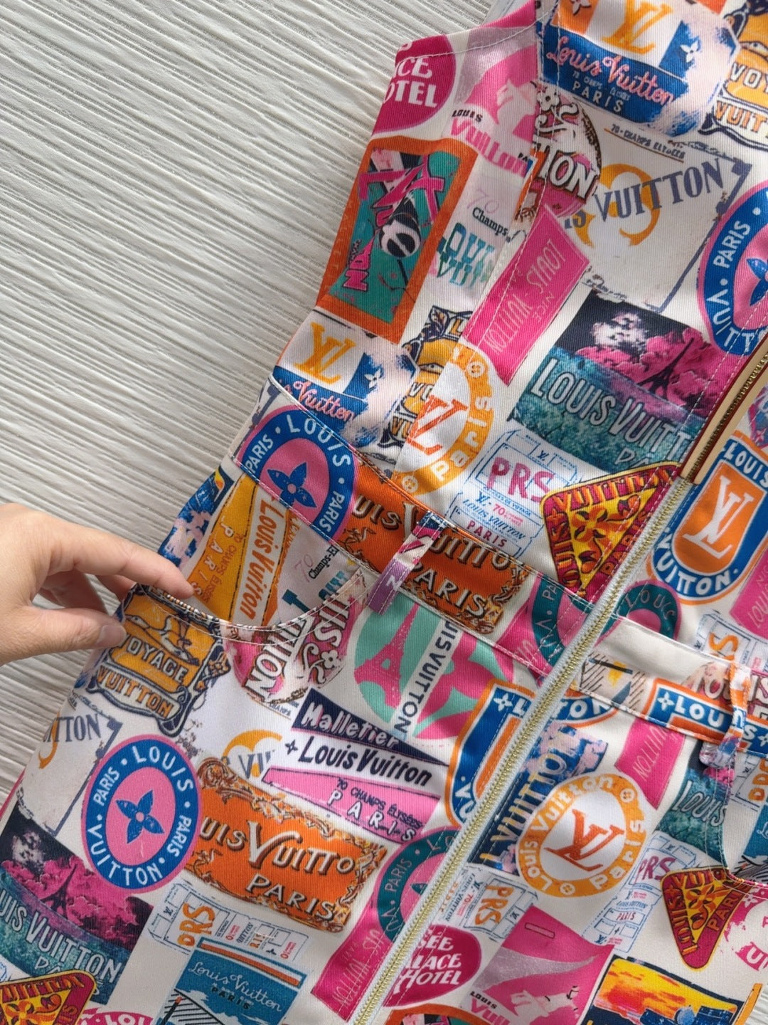 LV 25 Cheerful Pattern Dress Mulicolor Polyester Cotton