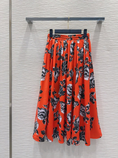 LV 25 Mysterious Charm Skirt Red Poliester