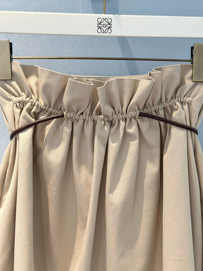 Loewe 25 Skirt Beige Cotton