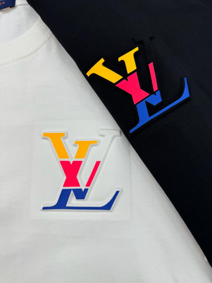 LV T-SHIRT IN BLACK COTTON 238789