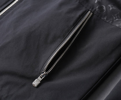 LV HOODED JACKET BLACK MONOGRAM 239039