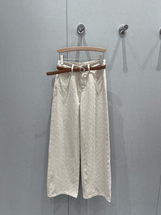LV 25 Heavy-Duty Jacquard Belt Jeans