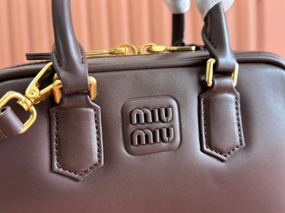 Miu Miu 19 Arcadie Chocolate leather bag Briarwood 239711