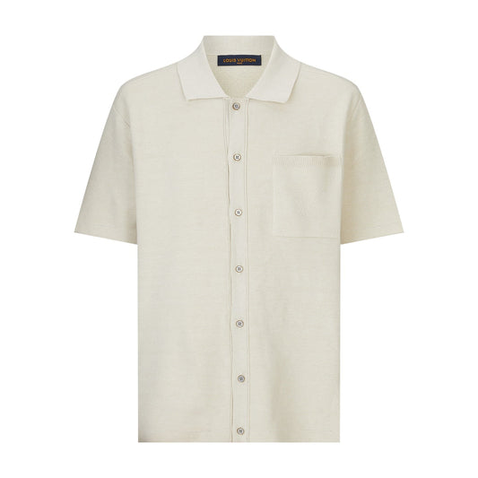 LV Embossed Safari Monogram T Shirt Beige Cotton Knit