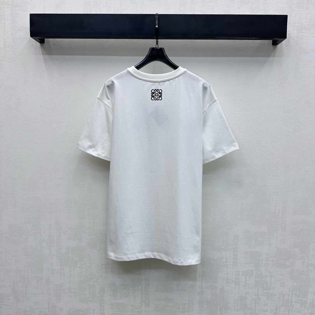 Loewe Printed T-shirt White Cotton-blend Jersey 341849