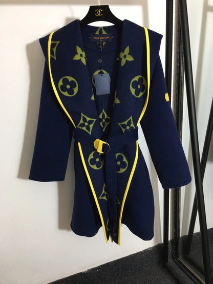 LV 25S BELTED WOOL COAT 0143