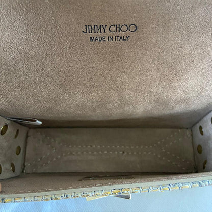 Jimmy Choo Lockett Petite Frayed Metallic Tweed Shoulder Bag