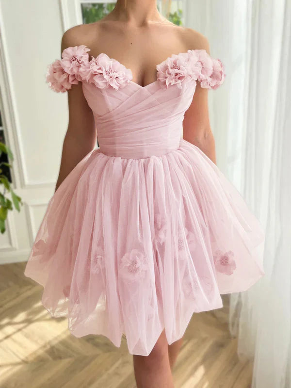 omberprom Lilac Graduation Dresses Corset Strapless Short Tulle Homecoming Dress