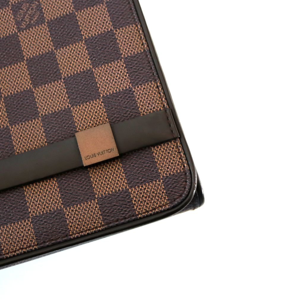 Louis Vuitton Tribeca Long Damier Ebene Canvas Shoulder Bag