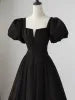Lovely Satin Floor Length Short Sleeves Party Dress, A-Line Evening Party Dress  TP260