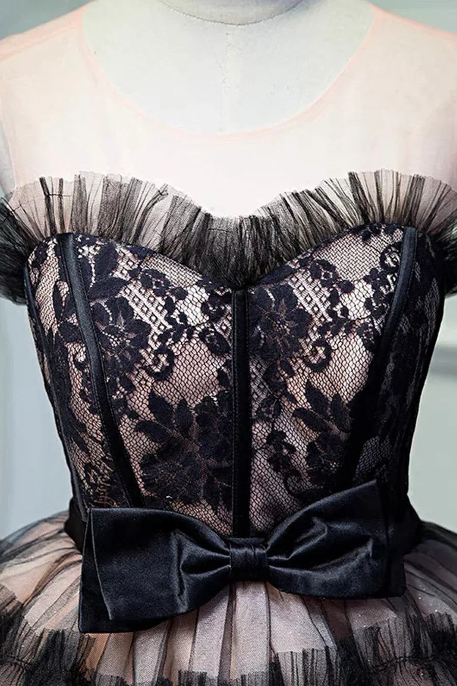 Black Layers Tulle Short Prom Dress, A-Line Homecoming Party Dress TP884