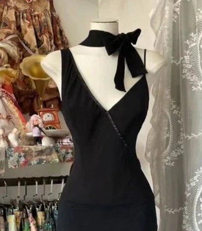 omberprom Elegant Formal Black Dresses A Line Prom Dress V-neck Evening Party Dress