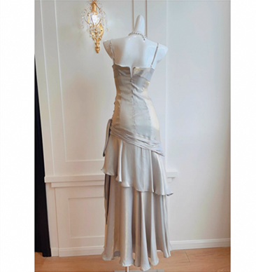 Modest Mermaid Spaghetti Straps Long Prom Dress Birthday Prom Dresses Prom Gown