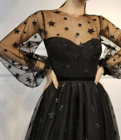 PM308,Charming Pink Starry Homecoming Dresses Tulle Short Prom Dresses